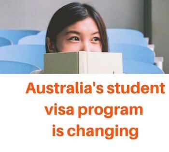 Australia's student visa program is changing.